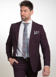 Traje granate Slim Fit de la coleccion, Jose Zaragoza moda hombre