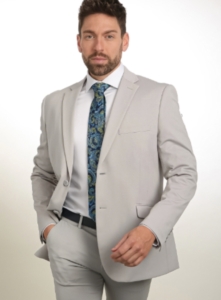 Traje gris claro Slim Fit de la coleccion, Jose Zaragoza moda hombre. Fabricado en España