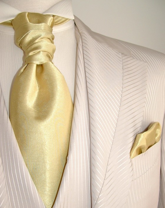 Conjunto corbanda amarillo claro y pañuelo, Made in Spain, Jose Zaragoza - Novios