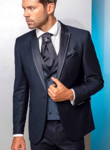 Traje vivo solapa coleccion Jose Zaragoza - Novios sastrería italiana